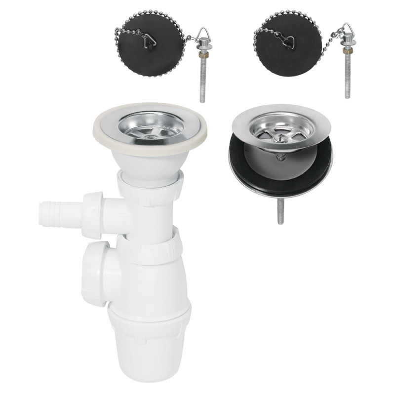 Siphon double tout-en-1 Ø 60 mm WIRQUIN