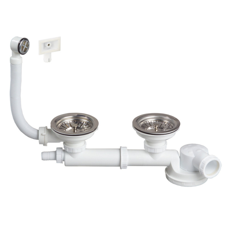 Siphon double tout-en-1 Ø 90 mm WIRQUIN