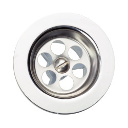 Bonde pour lavabo sans trop-plein inox Ø 50 mm WIRQUIN