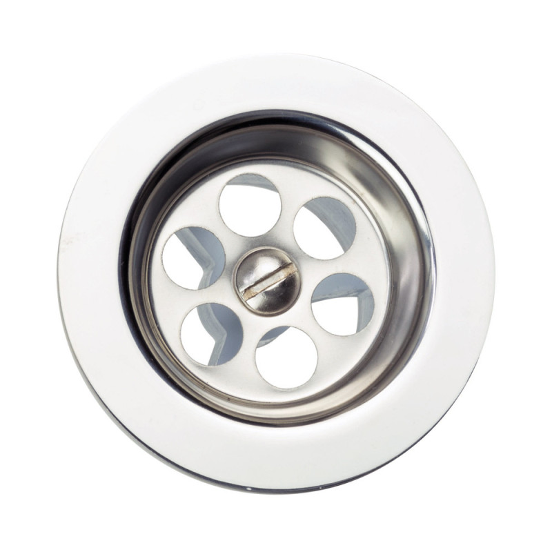 Bonde pour lavabo sans trop-plein inox Ø 50 mm WIRQUIN