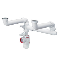 Siphon de lavabo double Neo Air WIRQUIN