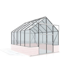 Serre en verre Cassandra aluminium anodisé 8