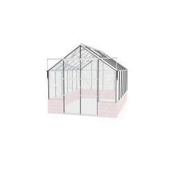 Serre en verre Cassandra aluminium anodisé 9