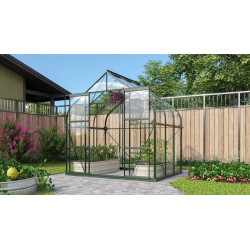 Serre en verre Dione verte 5 m² VITAVIA