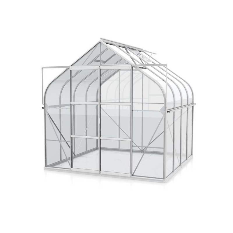 Serre en verre Dione aluminium anodisé 6