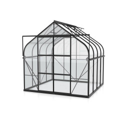 Serre en verre Dione noire 6