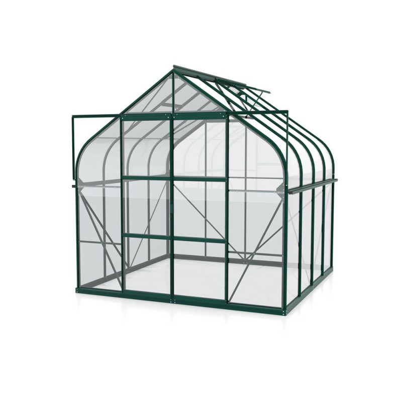 Serre en verre Dione verte 6