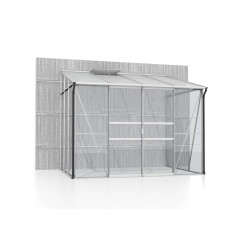 Serre adossée en verre Osiris aluminium anodisé 5