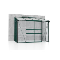 Serre adossée en verre Osiris verte 5