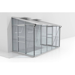 Serre adossée en verre Osiris aluminium anodisé 6