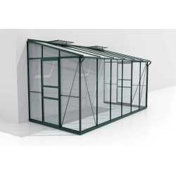 Serre adossée en verre Osiris verte 7