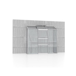 Serre adossée en verre Styx aluminium anodisé 1