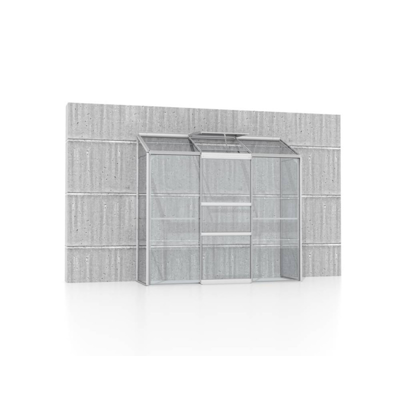 Serre adossée en verre Styx aluminium anodisé 1