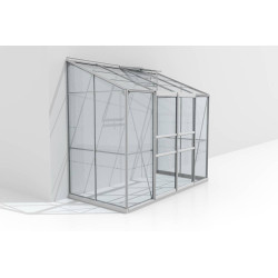 Serre adossée en verre Styx aluminium anodisé 3