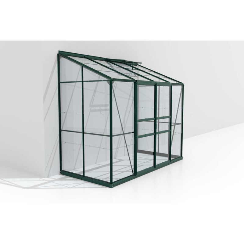 Serre adossée en verre Styx verte 3