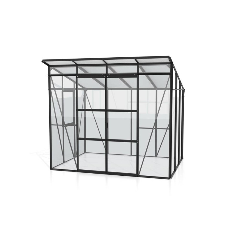 Serre en verre Freya noire 5