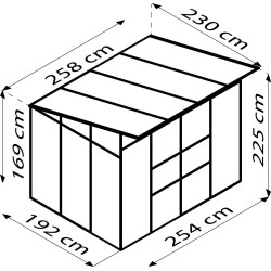 Serre en verre Freya noire 5