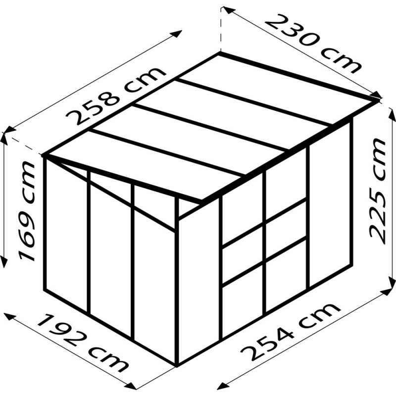 Serre en verre Freya noire 5