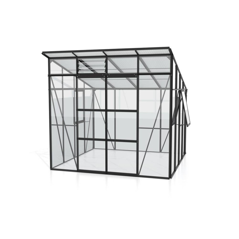 Serre en verre Freya noire 7