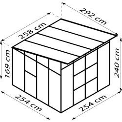 Serre en verre Freya noire 7