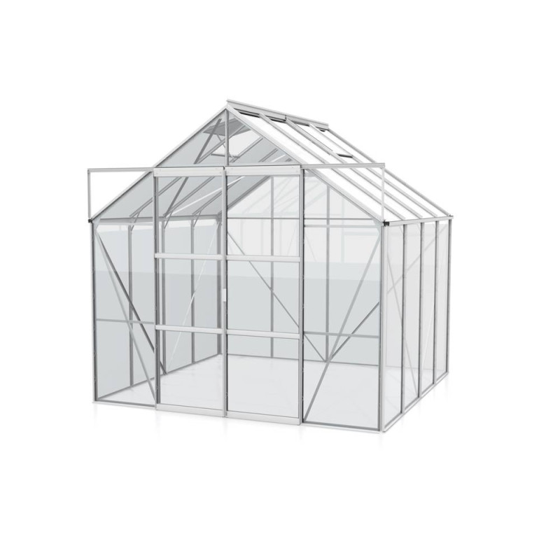 Serre en verre Uranus aluminium anodisé 6