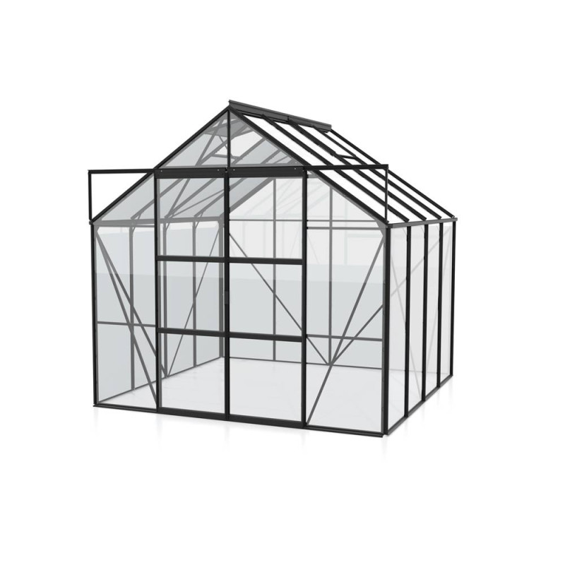 Serre en verre Uranus noire 6