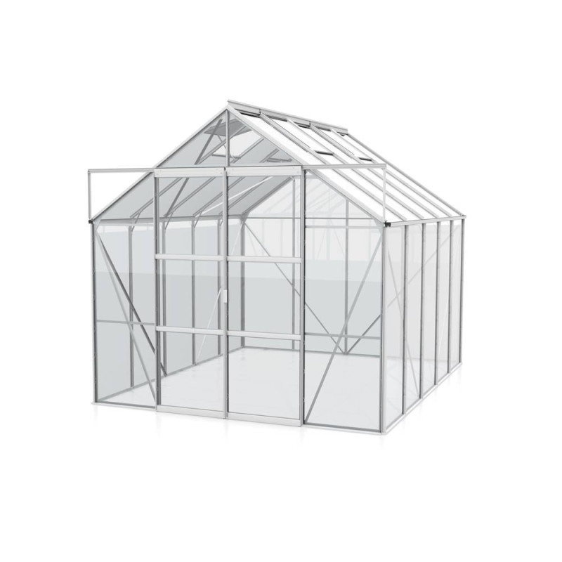 Serre en verre Uranus aluminium anodisé 8