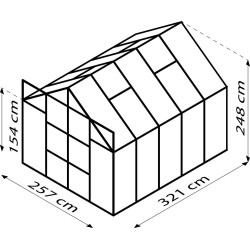 Serre en verre Uranus verte 8