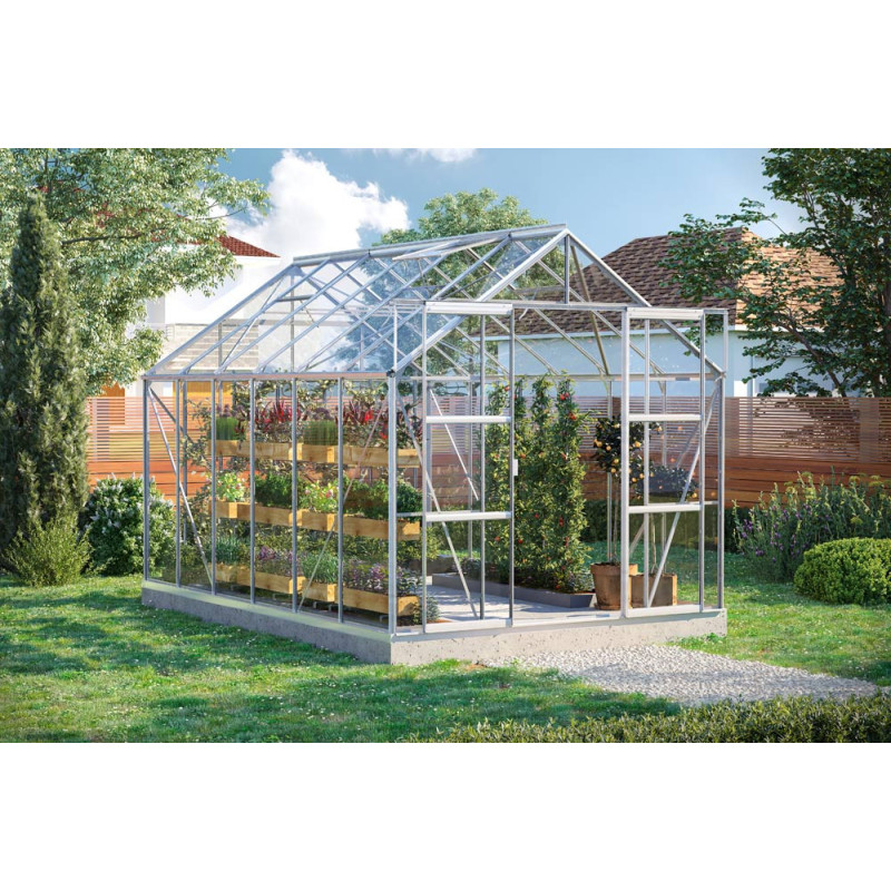 Serre en verre Uranus aluminium anodisé 9