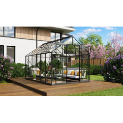 Serre en verre Uranus noire 9