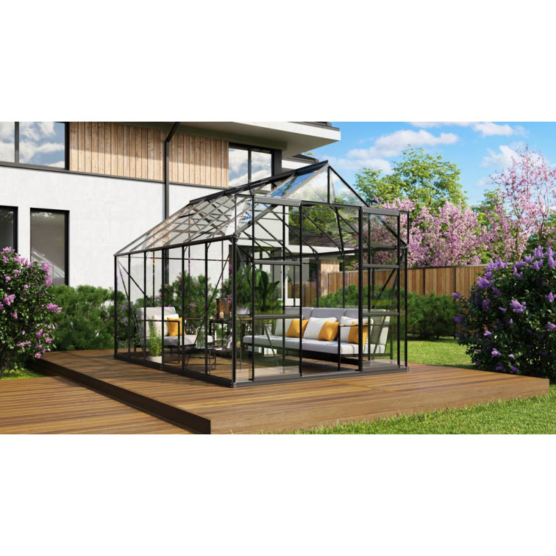 Serre en verre Uranus noire 9