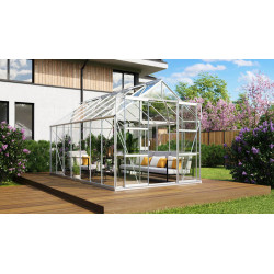 Serre en verre Uranus aluminium anodisé 11