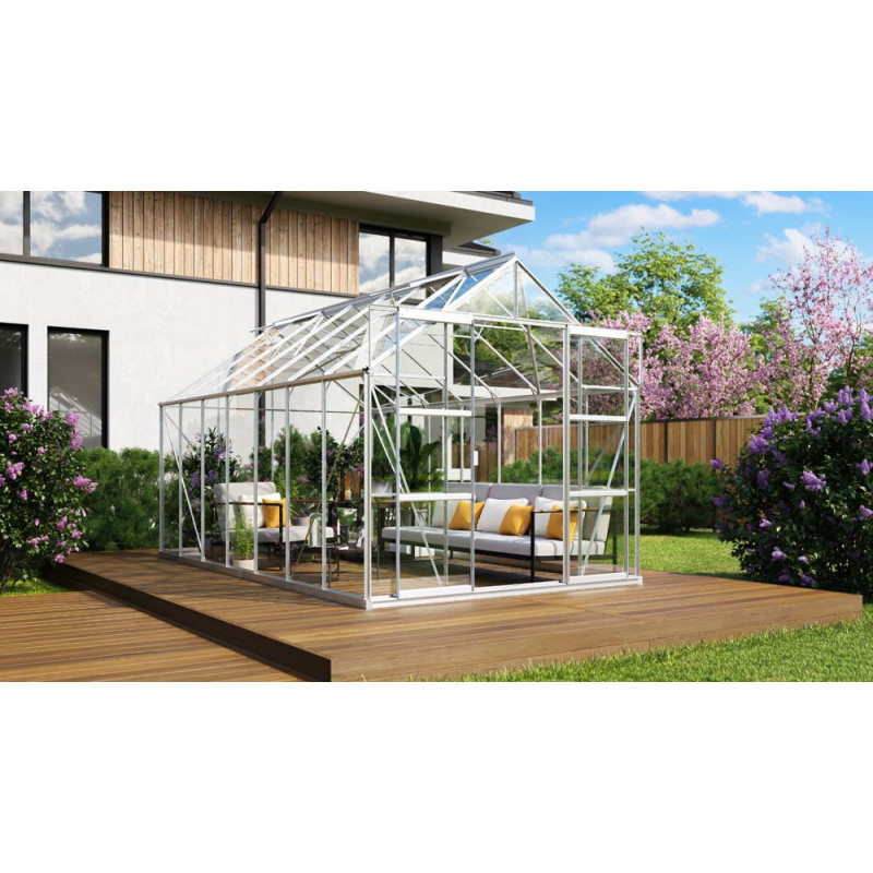 Serre en verre Uranus aluminium anodisé 11