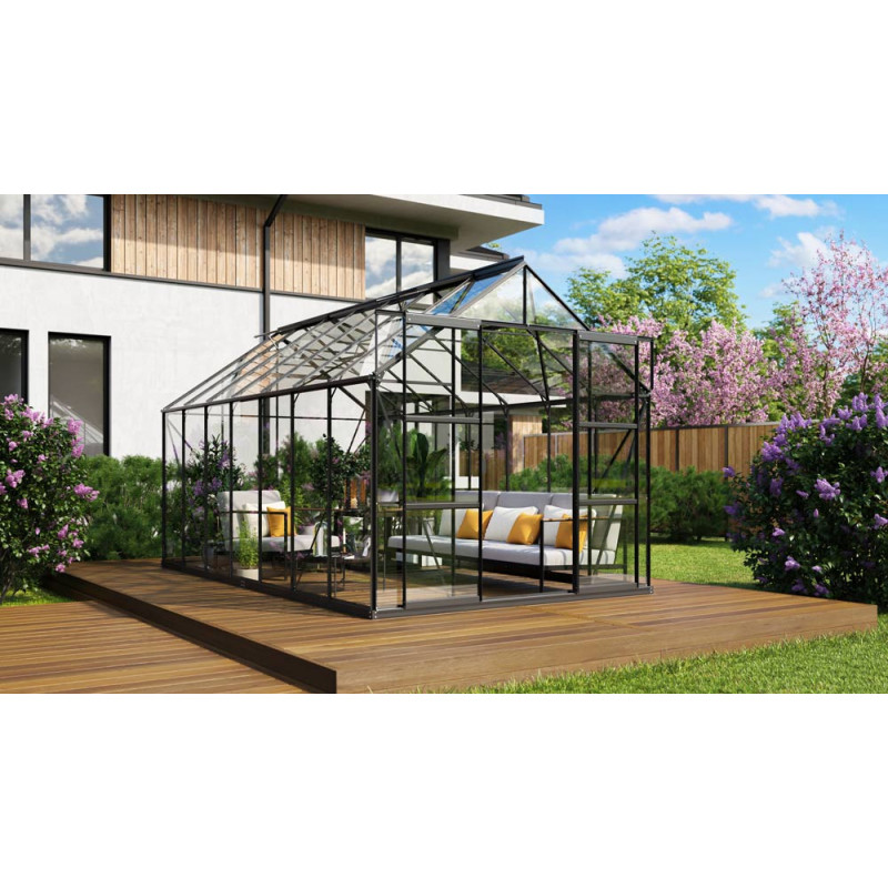 Serre en verre Uranus noire 11