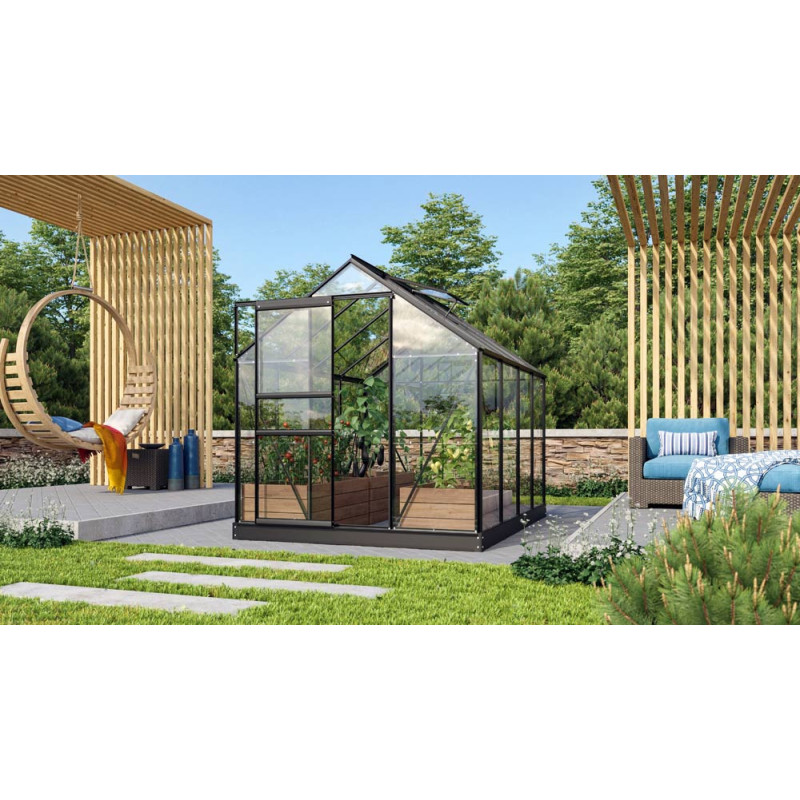 Serre en verre Venus noire 5 m² VITAVIA