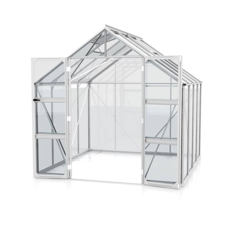 Serre en verre Domus aluminium anodisé 6