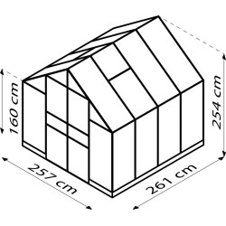 Serre en verre Domus aluminium anodisé 6