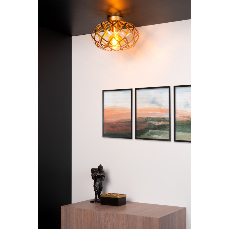Plafonnier Wolfram or Ø 30 cm E27 40 W LUCIDE