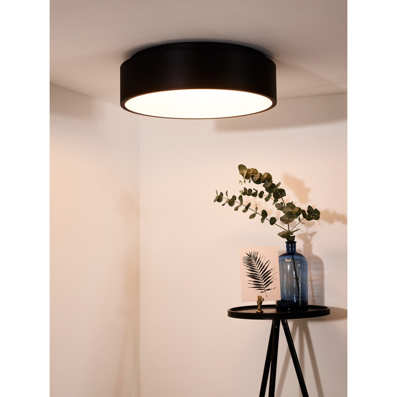 Plafonnier LED Talowe noir Ø 45