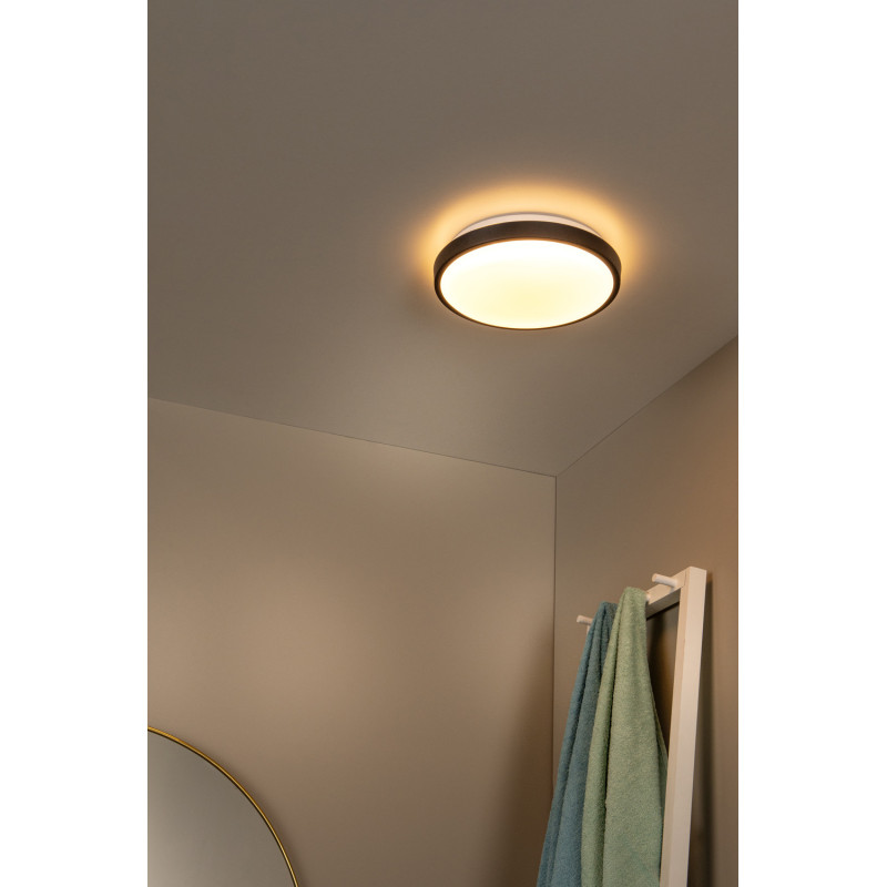 Plafonnier Dasher noir IP44 700 lm 12 W LUCIDE