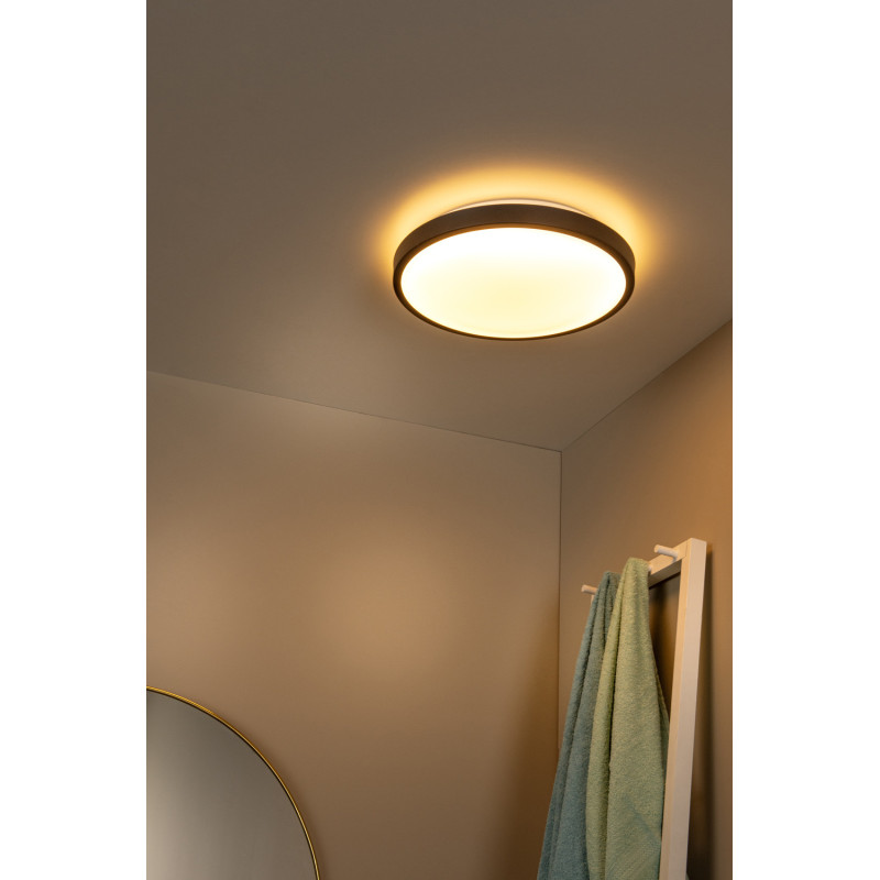 Plafonnier Dasher noir IP44 1550 lm 24 W LUCIDE