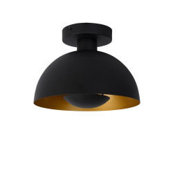 Plafonnier Siemon noir Ø 25 cm E27 40 W LUCIDE