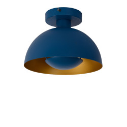 Plafonnier Siemon bleu pétrole Ø 25 cm E27 40 W LUCIDE
