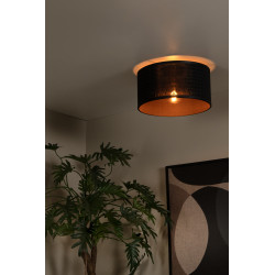 Plafonnier Taglog noir Ø 40 cm E27 40 W LUCIDE