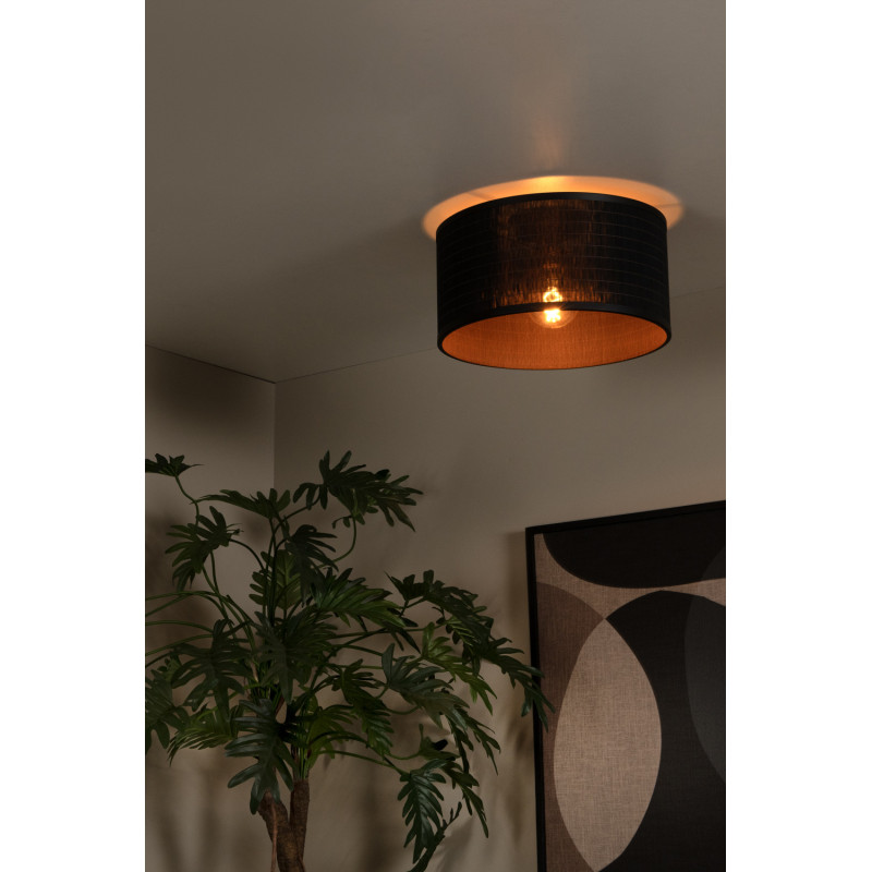 Plafonnier Taglog noir Ø 40 cm E27 40 W LUCIDE