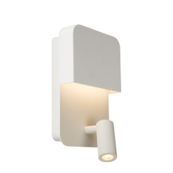 Lampe de chevet murale LED Boxer blanche 5 W LUCIDE