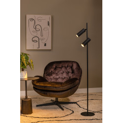 Lampadaire Clubs noir GU10 2 x 40 W LUCIDE