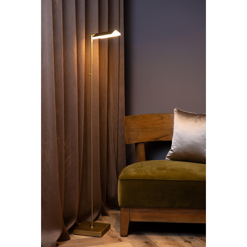 Lampadaire LED Aaron or mat 12 W LUCIDE