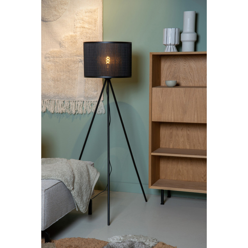 Lampadaire Tagalog noir E27 40 W LUCIDE