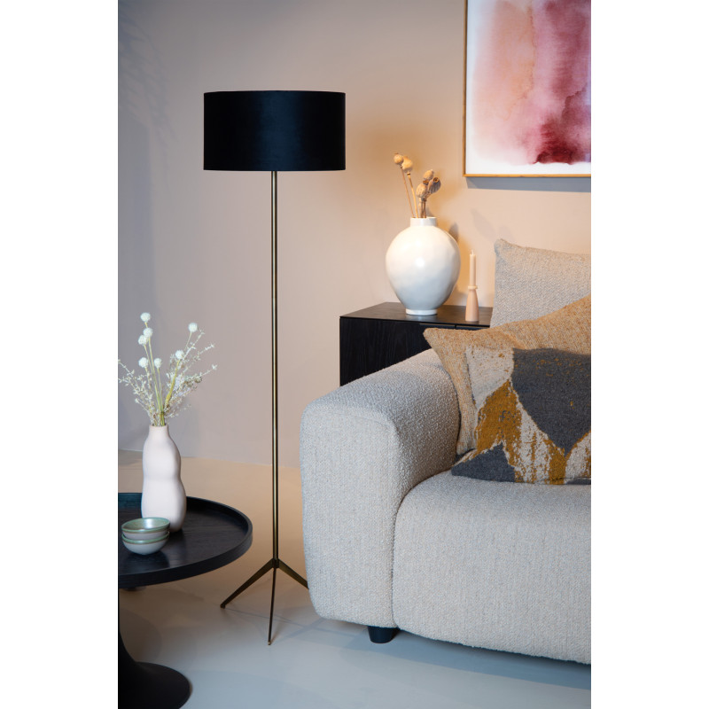 Lampadaire Tondo or mat E27 60 W LUCIDE